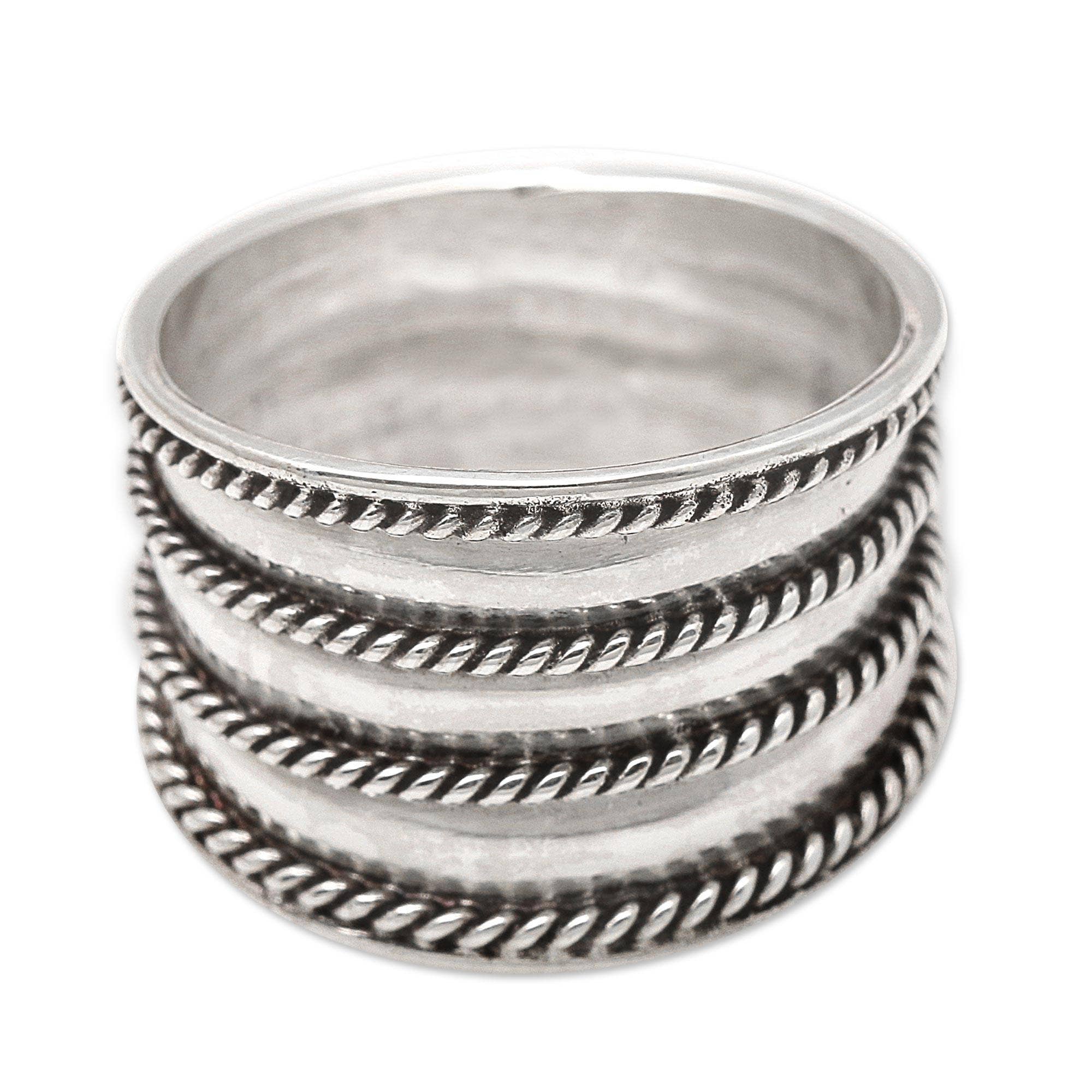 NOVICA .925 Sterling Silver Cuff Bracelet 'Whispering Rain' NOVICA .925 Sterling Silver Cuff Bracelet 'Whispering Rain'